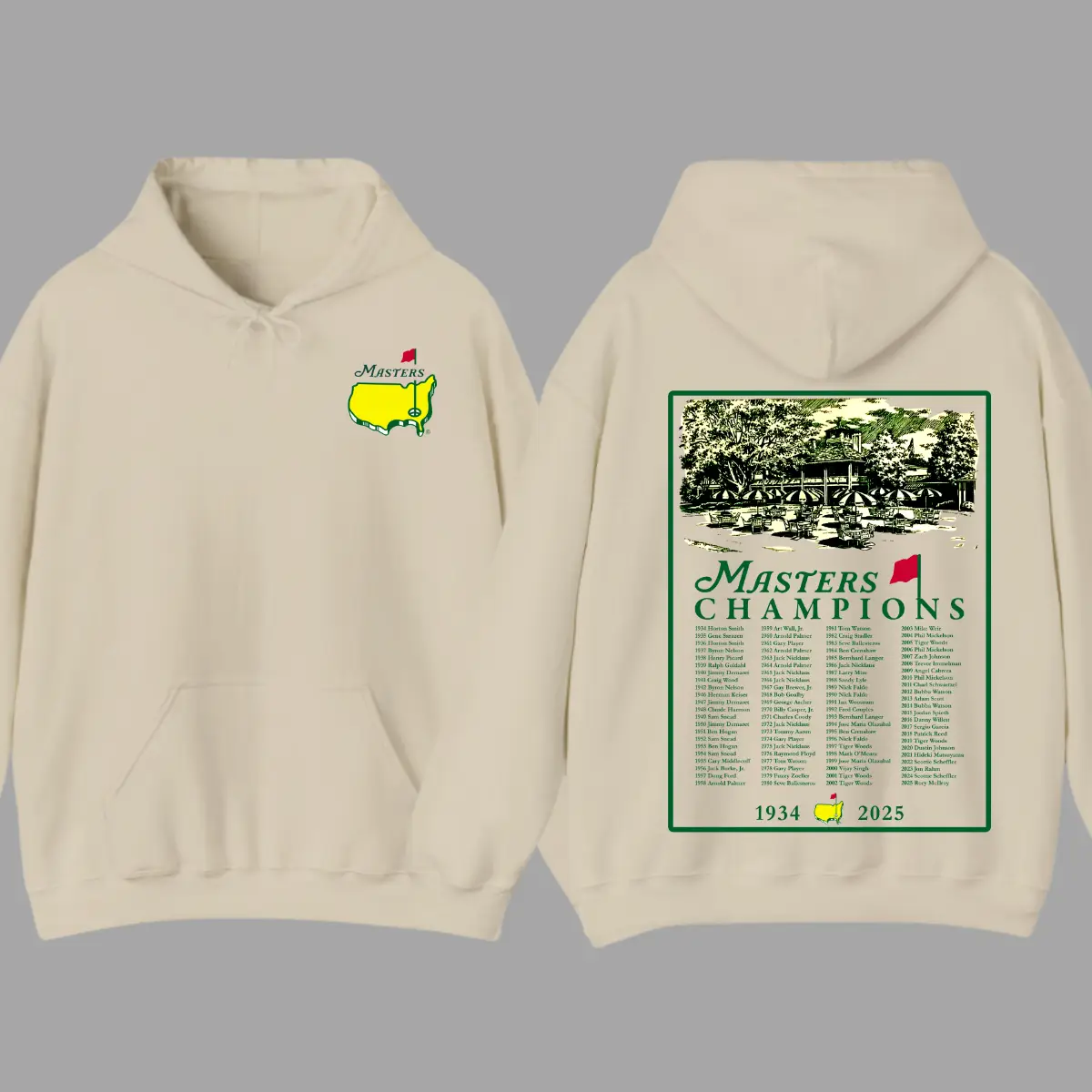 2025 Masters Tournament Augusta 91 Years Hoodie, Golf Tournament, The Masters Go...