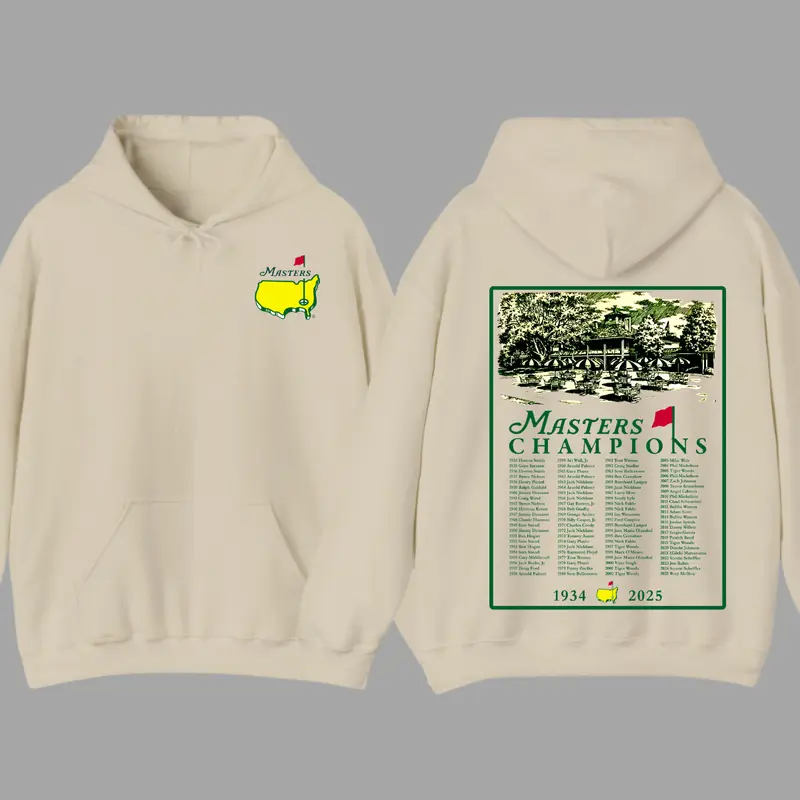 2025 Masters Tournament Augusta 91 Years Hoodie, Golf Tournament, The Masters Golf Cup 2 Sided Hoodie, Golf Gifts For Men