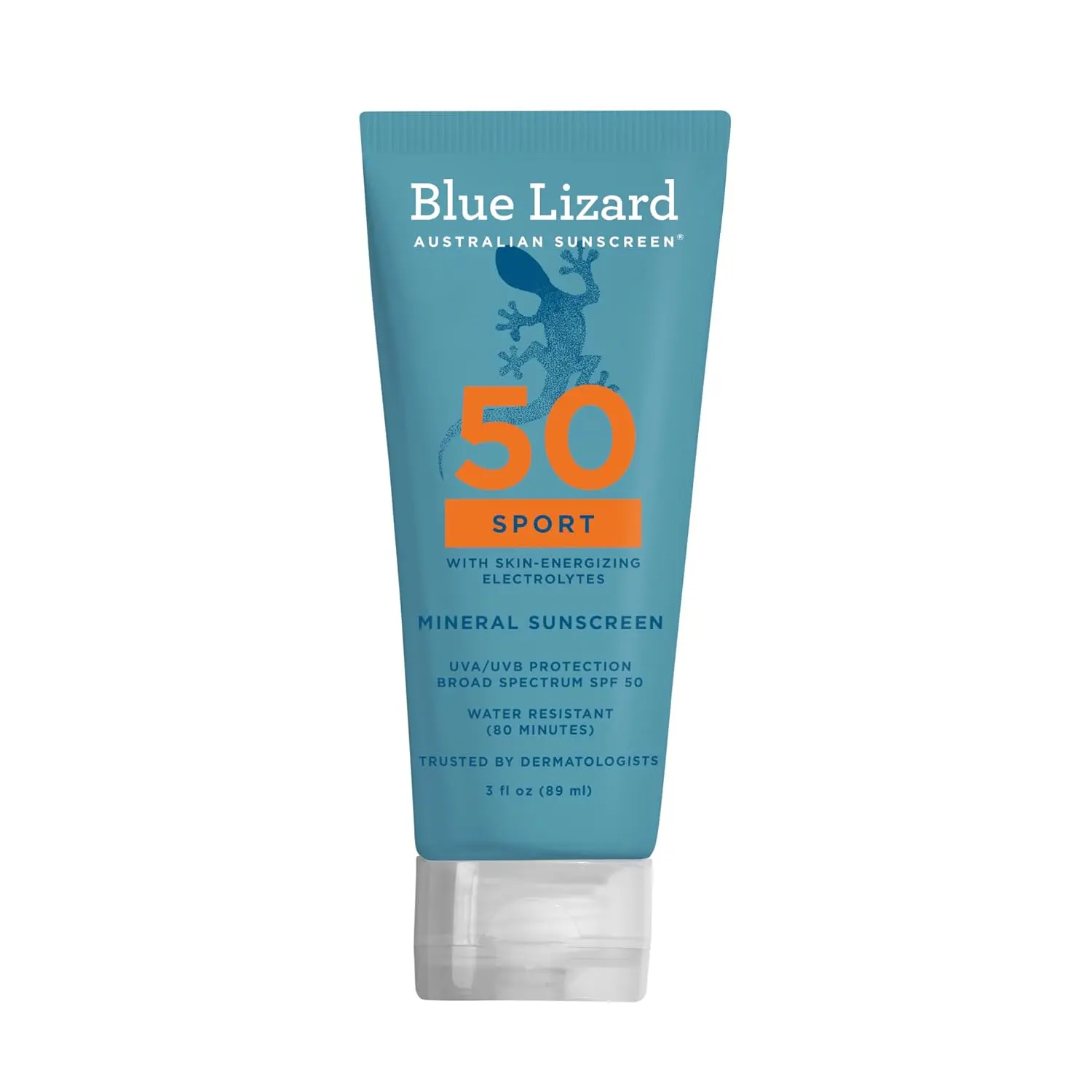 Blue Lizard Sport Mineral SPF 50 Lotion, Ideal for Athletes, 100% Mineral Sunscreen Actives, Fragrance-Free, Paraben-Free, Vegan, 3.0 fl oz | Ideal for Athletes, 100% Mineral Actives, UVA/UVB Protection, Water-Resistant, Vegan, Whole Body Coverage