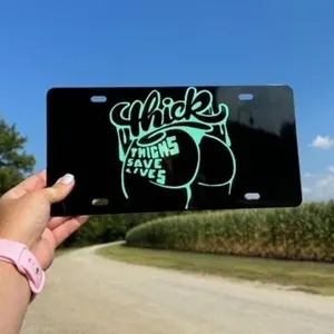 Thick Thighs Save Lives Car tag, Decorative Front License Plate for Cars & Trucks