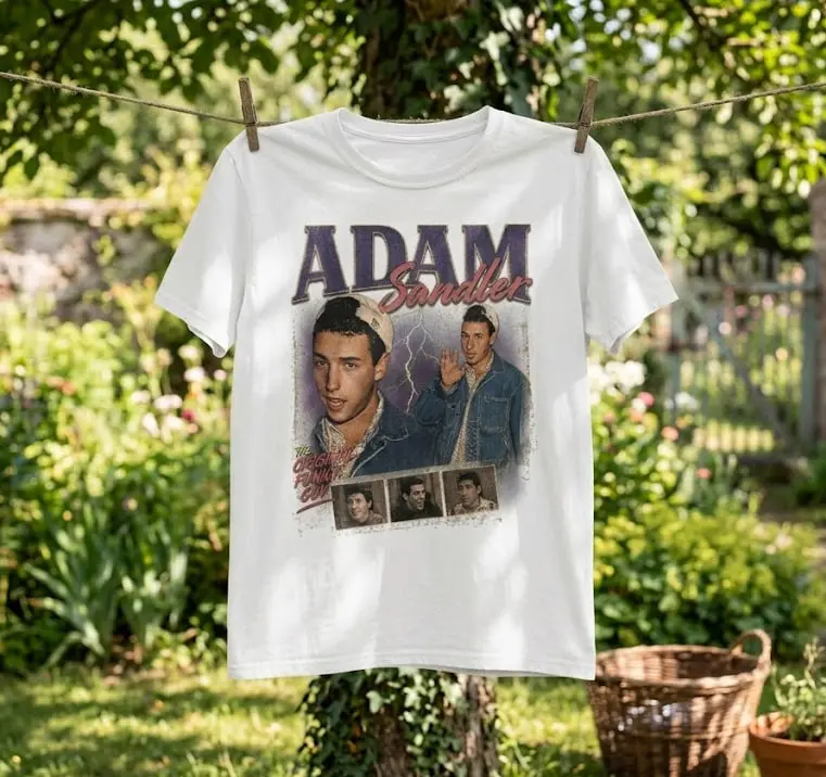Adam Sandler Retro 90s Actor Portrait Tee | Vintage Funny Guy Unisex T-Shirt