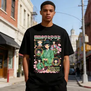 "The Apothecary Diaries" anime Maomao T-shirt, cute Japanese-style top, otaku boy and girl gift, 100% pure cotton short-sleeve cute clothing, breathable cotton short-sleeve with cartoon print, officially licensed fan art merchandise gift
