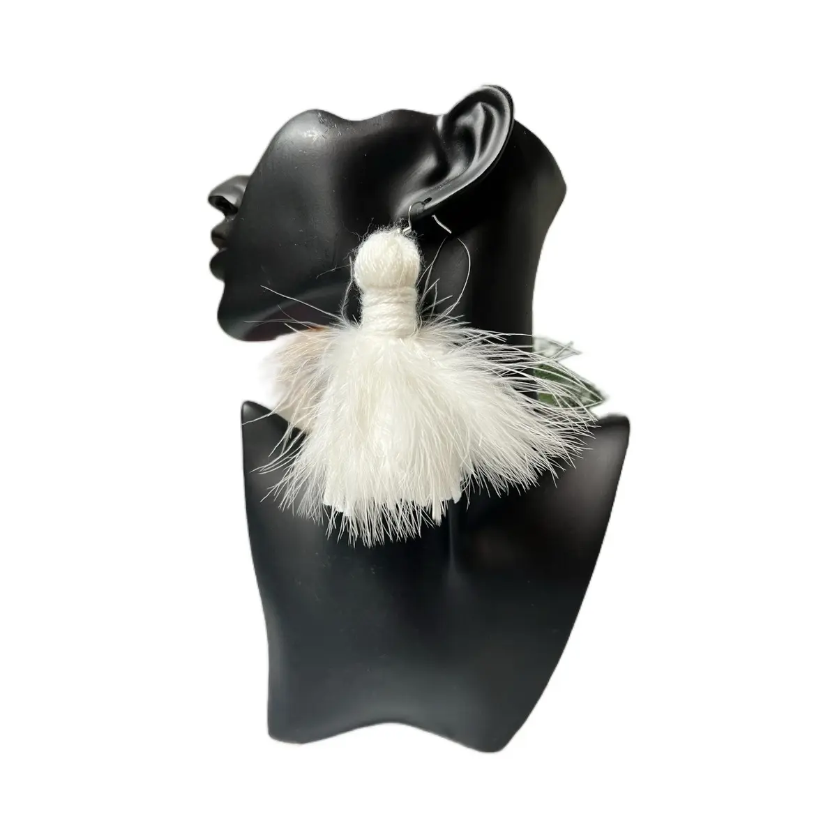 White Tassels with feathers
