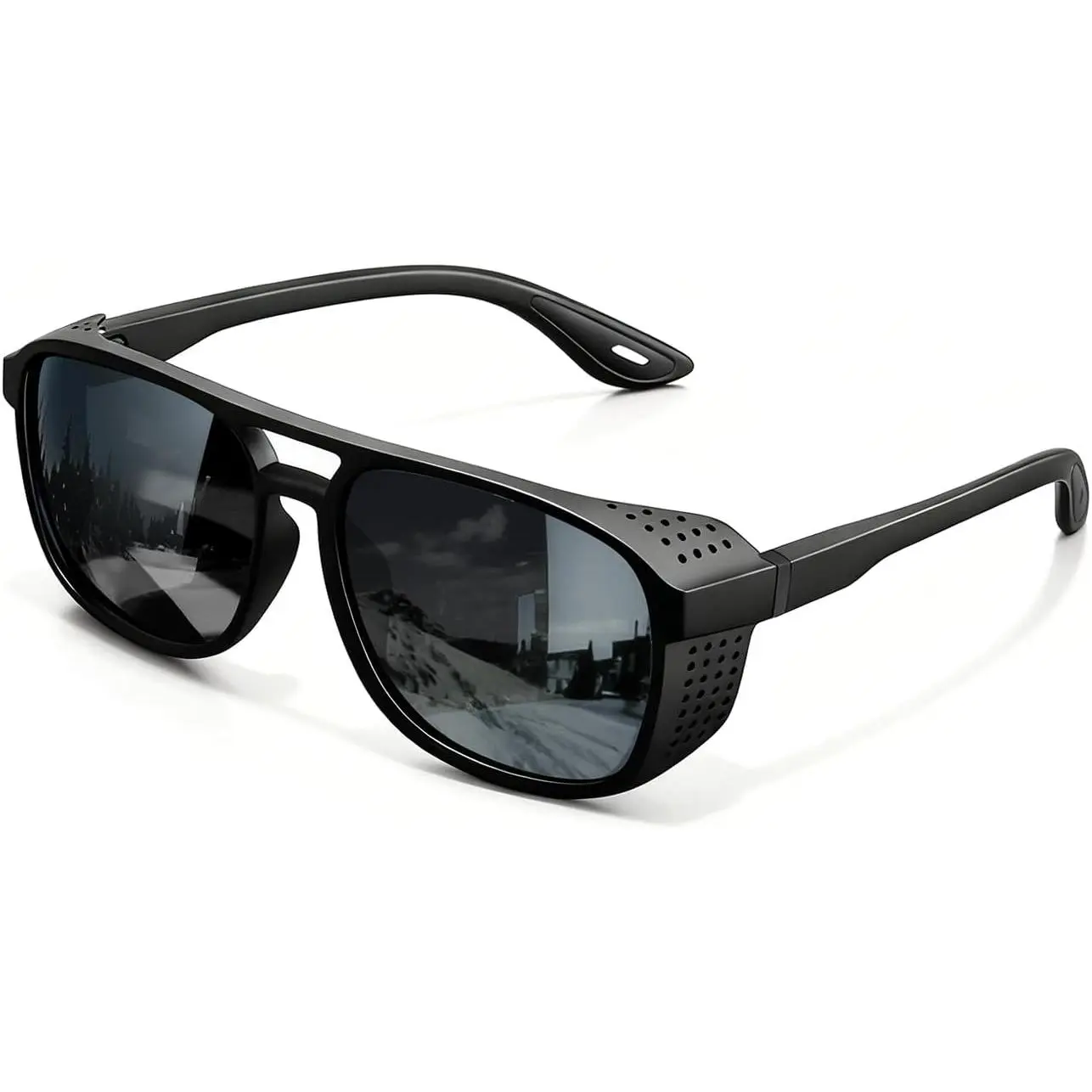 Retro Polarized Sunglasses for Men Women Vintage Lightweight Steampunk Sun Glasses Gothic Goggles UV400 Protection
