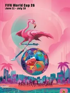 Miami 26 Soccer Host City Poster – USA Tournament Wall Art Print