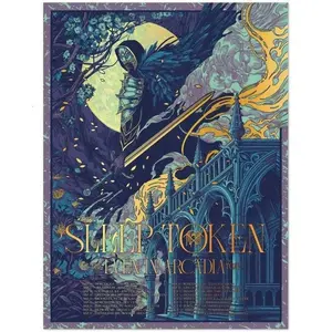 Vintage Wall Poster, Sleep Token Tour Poster 2025 ? Even In Arcadia Us Dates