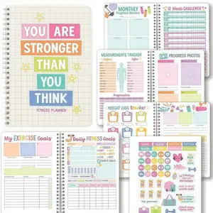 Fitness Planner & Workout Log Book – Undated Exercise Journal, Weight Loss Tracker, Gym & Home Training Notebook, Perfect Gift