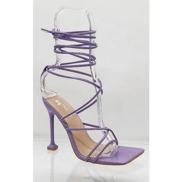 Tied Up Heels- Lavender