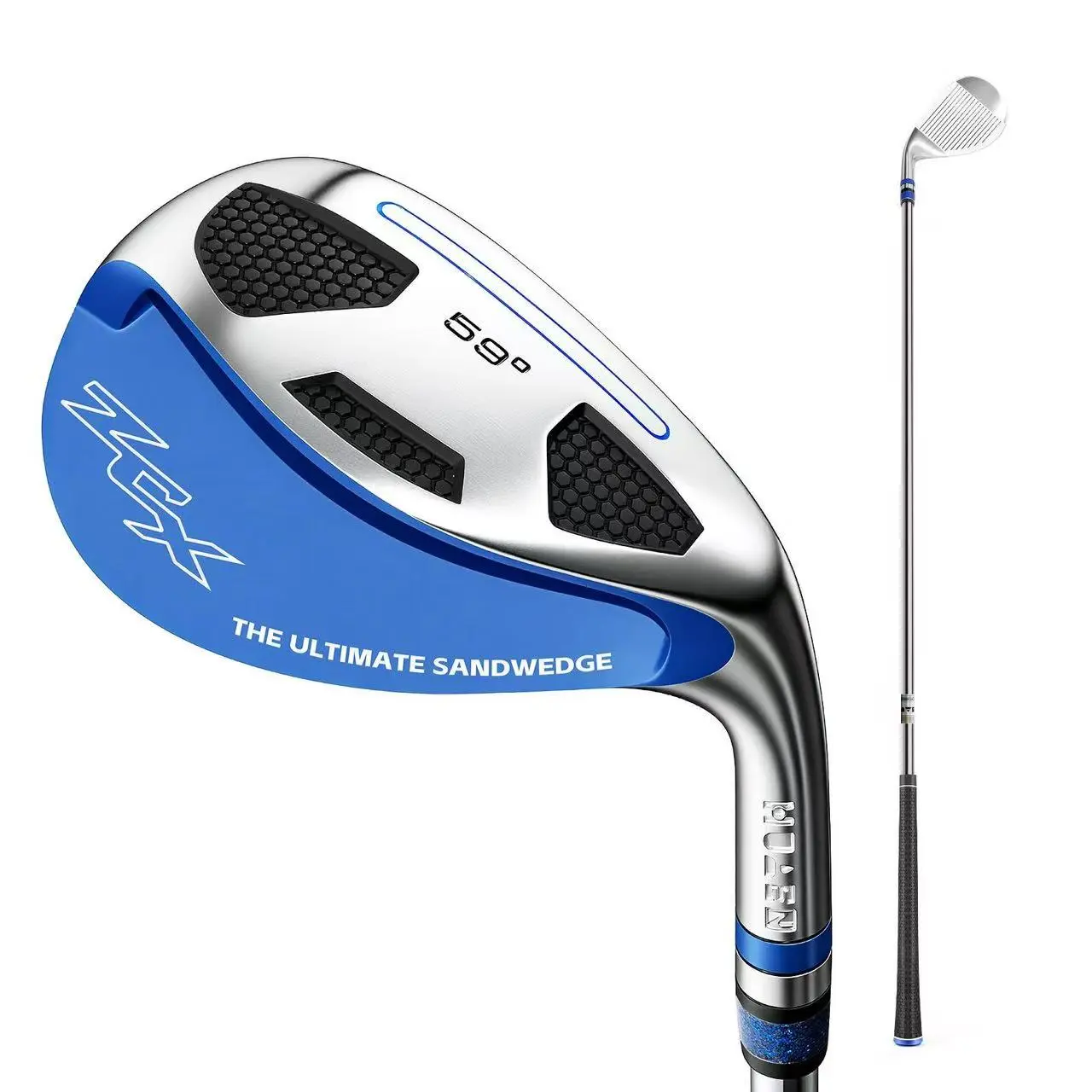 The Ultimate Sandwedge 59° Golf Club with Blue and Silver Finish for Precision Shots