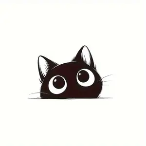 1PC its decor spots of commute soft cute vehicles, this black-white cute cat sticker eases commute dullness, letting cars show soft healing cat-style attitude, a low-key playful decal for daily trips Car Decals, Car Vehicle Decoration