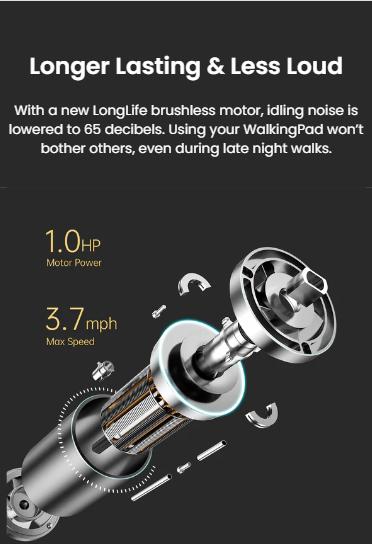 Walking Pad C2 Foldable Under Desk Treadmill For Home&Office, Lightweight, 12Month Warranty