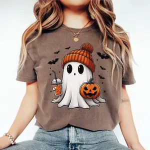 Halloween Ghost Comfort Colors Shirt – Cute Ghost Design for Women Perfect Fall and Spooky Season Gift