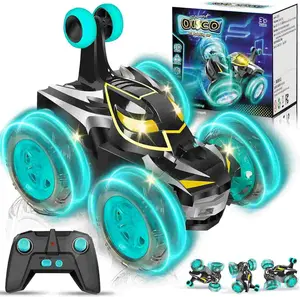 Kids Toys Bat RC Car for Boys 4-7 Cool Bat Monster Remote Control Crawler Toy 360° Flip Fast Stunt 4WD Light Up Wheels Fun Boy Gift Idea for Birthday Christmas Age 3 4 5 6 7 8