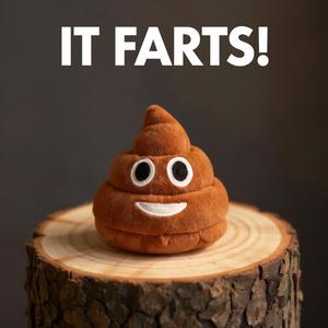 Funny Plush Poop Toy with Fart Sounds - Hilarious as Gifts for Teen Boys or Office Prank - Great As Poop Dog Toy with Long Lasting Build - Use as Fart Prank or Interactive Gag Gifts