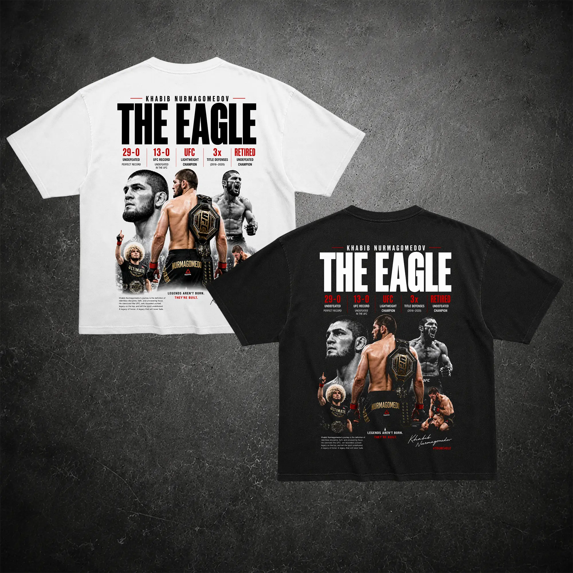 Khabib Nurmagomedov "The Eagle" Tee, Conor Mcgregor UFC Tee, Vintage Sports Cotton Shirt, Heavy Cotton Classic Fit Shirt, Gift for UFC Lovers
