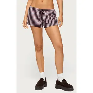 Edikted Women's Jainee Striped Drawstring Shorts