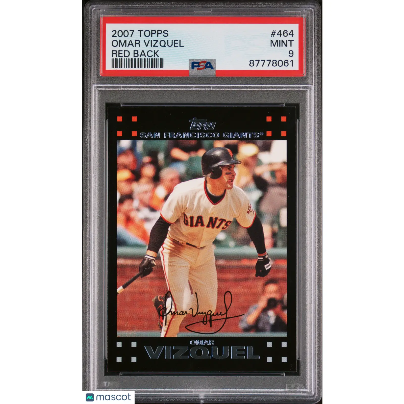 Omar Vizquel PSA 2007 Topps RED BACK #464 9 87778061