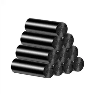 Household Thick Disposable Flat-Top Garbage Bags, Eco-Friendly Roll Pack for Kitchen & Bathroom Home Care Supplies, Bin Waste & Recycling Carrier Bags