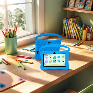 7 Inch Android Tablet, 2+32GB Learning Tablet with Drop-resistant Case, WiFi & Bluetooth-compatible Tablet for Boys & Girls, Student Tablets