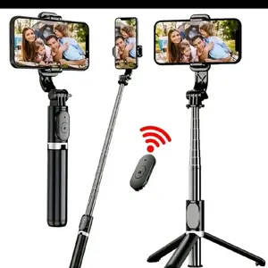 40-Inch Extendable Phone Selfie Stick, Professional Floor Stand Designed For Live Streaming With Wireless Remote Control Smartphone Tripod, 360° Rotatable, Stable Anti-Shake Handheld Monopod Perfect For Travel And Outdoor Vlogging And Broadcasting For Sum