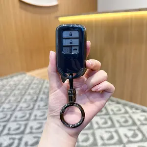For Honda Accord Key Fob Cover for Civic, CRV, Pilot, Ridgeline 2016-2022, Soft TPU Full Protection Case with Keychain