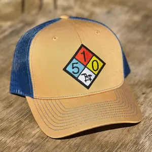 510 Curved-Brim Trucker (Clay/Sapphire)