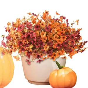 Artificial Flowers 8 Bundles UV Resistant Fake Bouquets for Indoor Outdoor Decor Kitchen Garden Porch Wedding Party Labor Day Gifts for Mom Dad Decorative Fruit Plants Daisy Faux Ornaments Stylish Utensils-kitchen gadgets