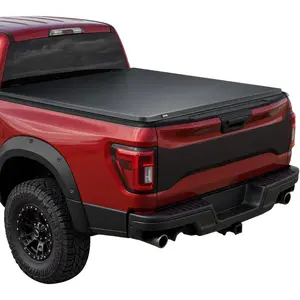 VEVOR Soft Roll - Up Truck Bed Tonneau Cover, Compatible with 2017 - 2025 Honda Ridgeline, Fits 5 ft (5 ft 4 in/64 in) Bed, Triple - Layer Heavy - Duty PVC Tonneau Cover with Three Aluminum Alloy Support Bars