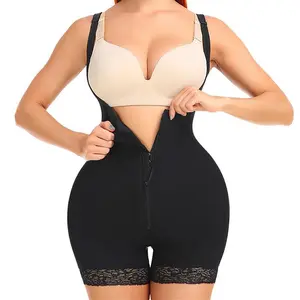 Slimming Shapewear for Women Postpartum Tummy Control Body Shaper Butt Lifter Bodysuit Zipper Open Bust Open Crotch Corset Fajas