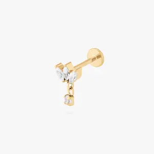Studs Micro Marquise Dangle Flatback Stud