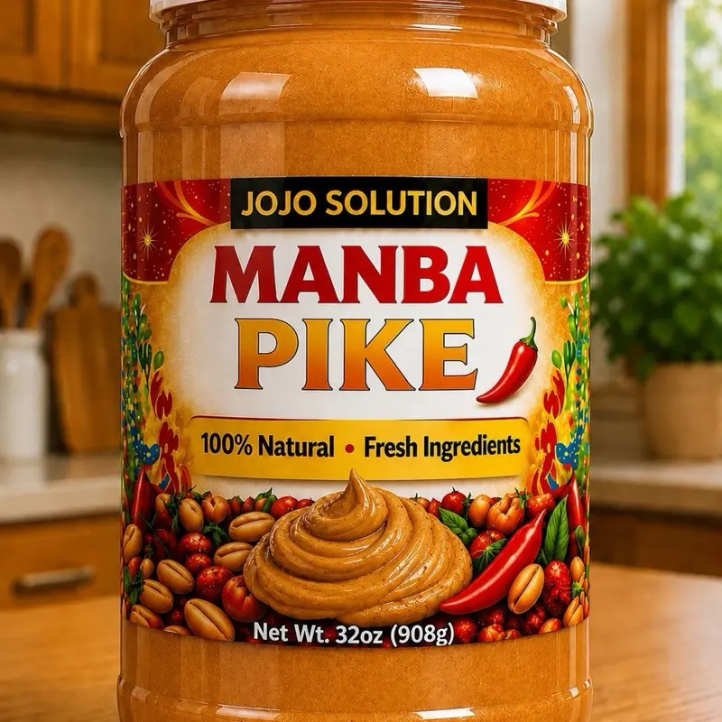 Jojo Solution Manba Pike 32oz Peanut Butter, Plant-Based Gluten-Free Snack