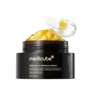 [Official Medicube Partner] Deep Vita C Capsule Cream 55g - Liposome Vitamin C Golden Capsule for Radiance & Firm-Looking Skin