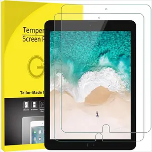 P-PCS07    Screen Protector for iPad Pro 10.5-Inch and iPad Air 3 (10.5 Inch 2019 Model), 9H Tempered Glass Film, HD Clear, 2-Pack