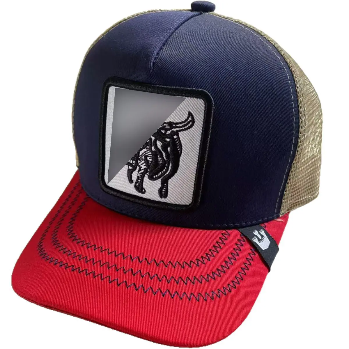 Bulls hide in blue and red