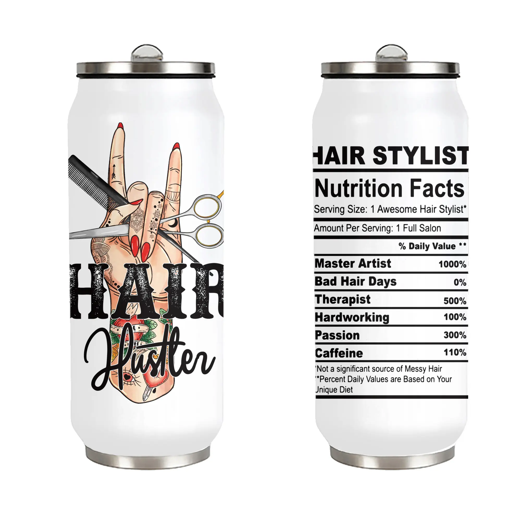 Hair Stylist Tumbler 17oz with Leakproof Straw Lid - Funny Salon Coffee Cup, Gift for Cosmetologists