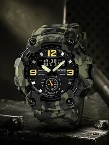 Skmei Men's Large Digital Sport Watch, 50m Waterproof, Night Light, Multi-Function, 4 Colors, Ideal for Parties and Gifts