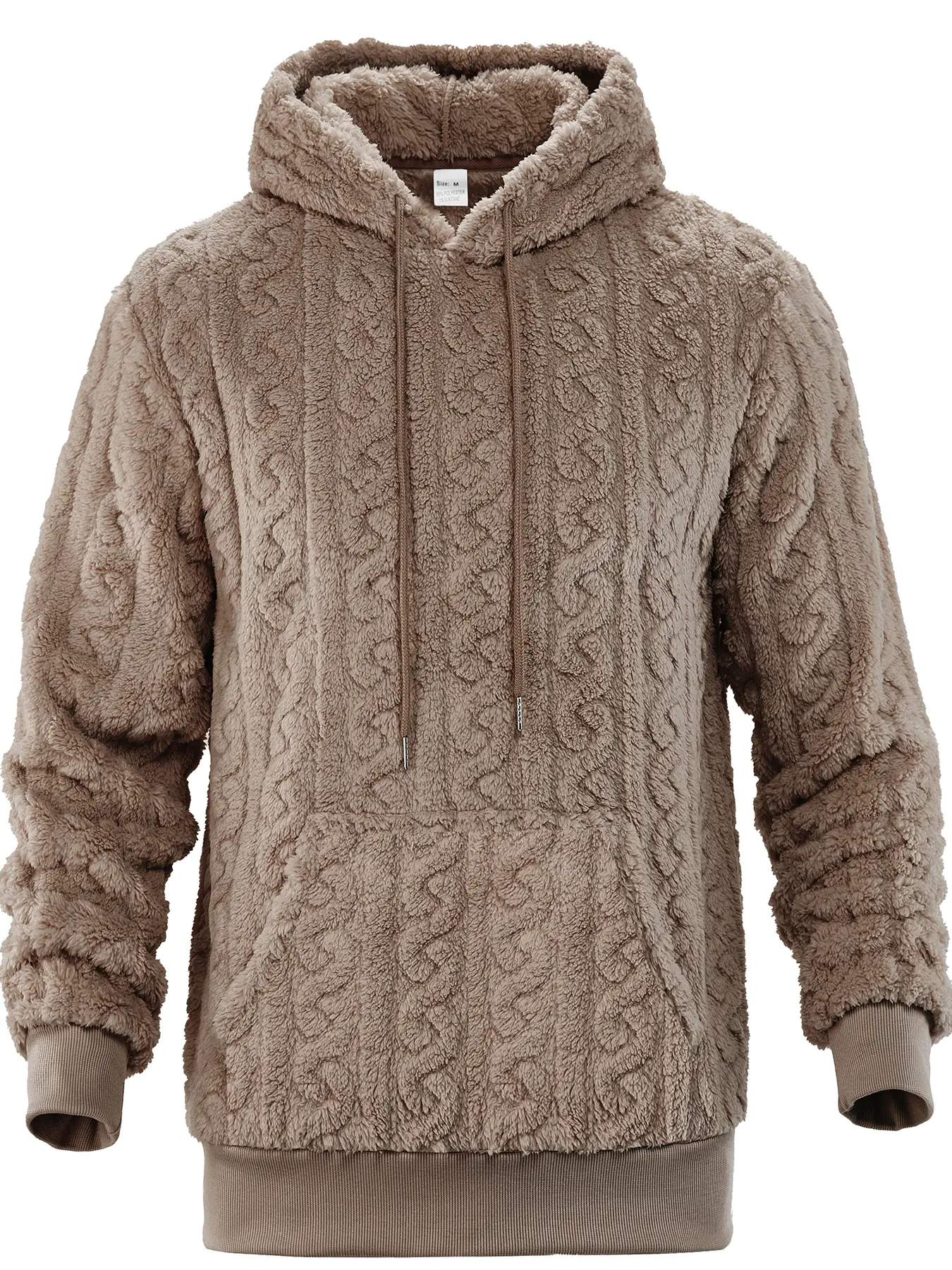 Men's hoodie, Fitted Sweatshirts Long Sleeve, diamond texture plush feel comfortable, drawstring design, with pockets windproof and warm casual warmth, autumn and winter, daily leisure, relaxation and other scenarios, men's hoodie