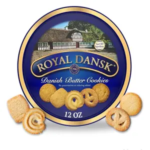 Danish Butter Cookies, Premium Assorted Cookies in Gift Tin, Great for Sharing and Gifting, 12 oz
