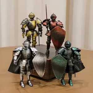 Ancient Roman Medieval Knight Warrior Multi-Jointed Assembling Toy Building Set, Boy Star Diaga Model DIY Educational Gift, Birthday Present