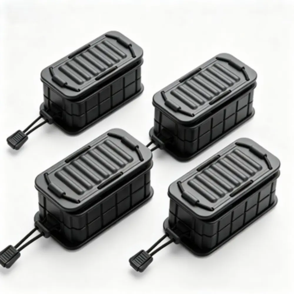 4-Pack Rotatable Quick-Release OC Spray Holsters - MK-4 Compatible, Compact, Low-Profile & Portable Lightweight Polymer Belt Mount Holders with Heavy-Duty Hard Shell Protection for Outdoor Law Enforcement, Travel, Commuting, Adventures