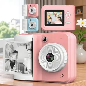 Portable Instant Print Camera with 18650 Rechargeable Battery, 2.4" HD Screen for High-Quality Photo Output. Perfect Creative Gift for Kids’ Art & Photography, Ideal for Holidays and Daily Use.