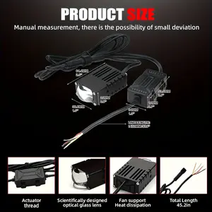 2PCS LED Work Light Bar 50W Square Spot Amber White Offroad Driving Fog Backup Bumper Lights for Truck Jeep ATV UTV SUV Tractor Motorcycle With Three Types Of Lights Mode