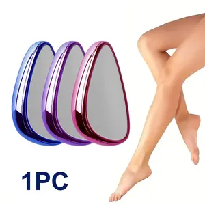 1 PC Crystal Hair Remover for Men and Women - Painless Exfoliation, Reusable and Waterproof Hair Removal Tool, Purple/Black/Pink for Smooth Back, Arms, Legs, Hair Remover