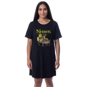 DreamWorks Shrek Womens' Donkey Puss in Boots Nightgown Sleep Pajama Shirt