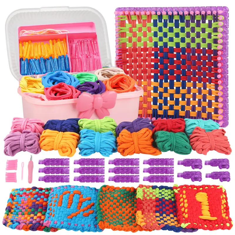 Weaving Loom Kit Toys, DIY Arts and Crafts for Kids and Adults, Ideal Gifts for Girls Ages 5 6 7 8-12 13, Easy Potholder Loom Knitting Activity for Beginners, 224 Craft Loops