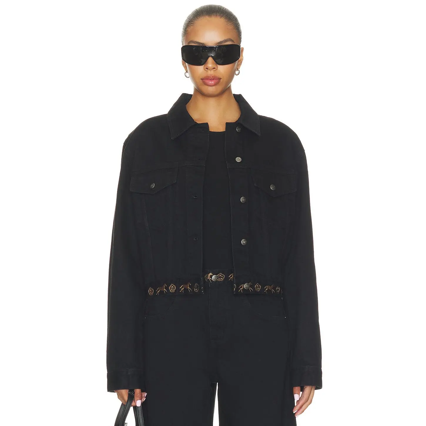 Understated Leather Back On The Horse Jacket in Faded Black