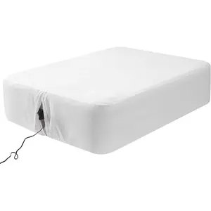 Fitted Sheet for Queen Air Mattress, with 18-24 Inch Extra Deep Pocket, Soft Breathable Bed Sheet Bottom Mattress Cover for Inflatable Air Bed, White