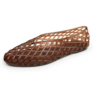 EVELLYHOOTD Women's Jelly Ballet Flats  Breathable Mesh Jelly Shoes  Lightweight Slip-On Summer Flats Comfortable Beach Vacation Shoes