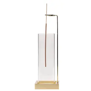 Incense Holder, Metal Incense Holder for Sticks with Removable Glass Ash Catcher, Anti-Ash Incense Burner,Luxury Home Décor for Meditation Relaxation