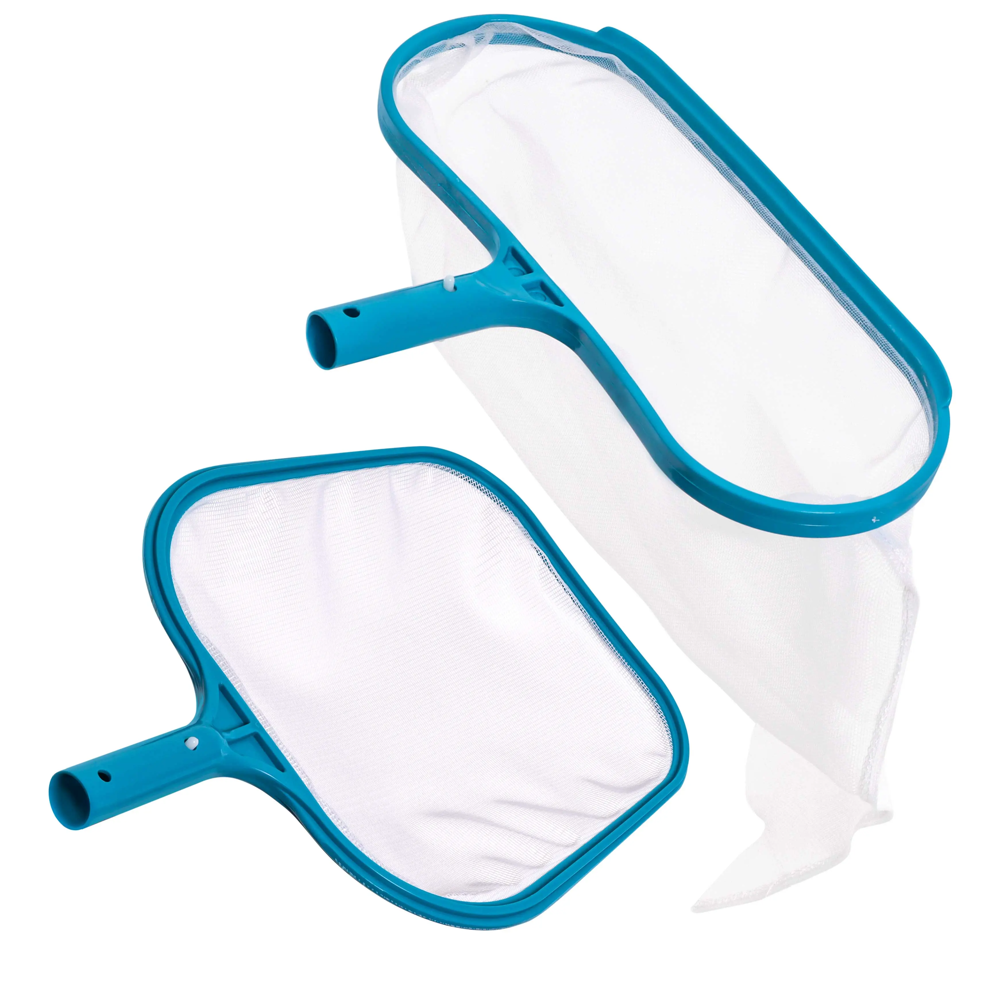 Professional Swimming Pool 12" Leaf Skimmer Net & 16" Rake Net Set - Fine Mesh Netting, Clean Pool, Spa - Removes Leaves, Debris Fast
